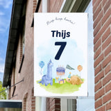 Raambord Verjaardag Dino – Gepersonaliseerd Verjaardagsbord