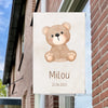 Raambord Geboortebord Beer – Gepersonaliseerd Raambord-zuignappen-tape-Raambordje-Raambord.nl