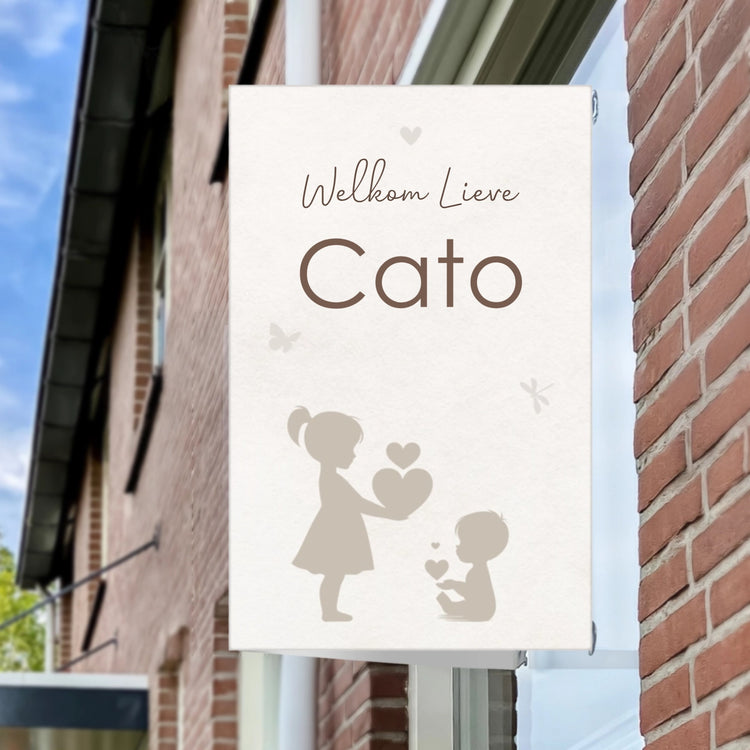 Raambord Geboortebord Grote Zus Silhouet