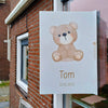 Raambord Geboortebord Beer – Gepersonaliseerd Raambord-zuignappen-tape-Raambordje-Raambord.nl