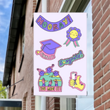 Geslaagd Pop-Art Stickers – Uniek Raambord