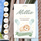 Raambord Geboorte Dieren – Gepersonaliseerd Geboortebord