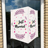 Raambord Getrouwd Just Married-zuignappen-tape-Raambordje-Raambord.nl