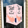 Raambord Getrouwd We Just Got Married-zuignappen-tape-Raambordje-Raambord.nl