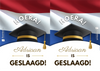 Raambord Geslaagd Vlag Hoera – Gepersonaliseerd Geslaagd Bord