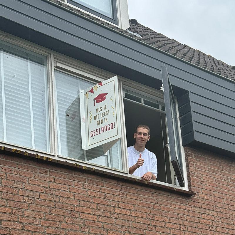 Raambord Als je dit leest ben ik geslaagd