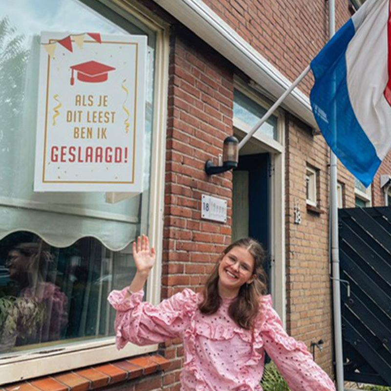 Raambord Als je dit leest ben ik geslaagd