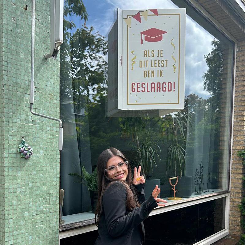 Raambord Als je dit leest ben ik geslaagd