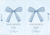 Raambord Babyshower Blauwe Strik – Personaliseerbaar Welkomstbord