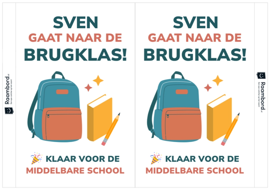 Raambord Brugklas Rugzak