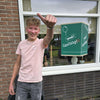 Raambord Geslaagd schoolbord-zuignappen-tape-Raambordje-Raambord.nl