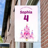 Raambord Verjaardag Prinsessenkasteel – Gepersonaliseerd Verjaardagsbord