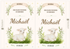 Raambord Geboorte Dieren Aquarel – Gepersonaliseerd Geboortebord
