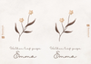 Raambord Geboortebord Bloemen Beige – Gepersonaliseerd Raambord-zuignappen-tape-Raambordje-Raambord.nl