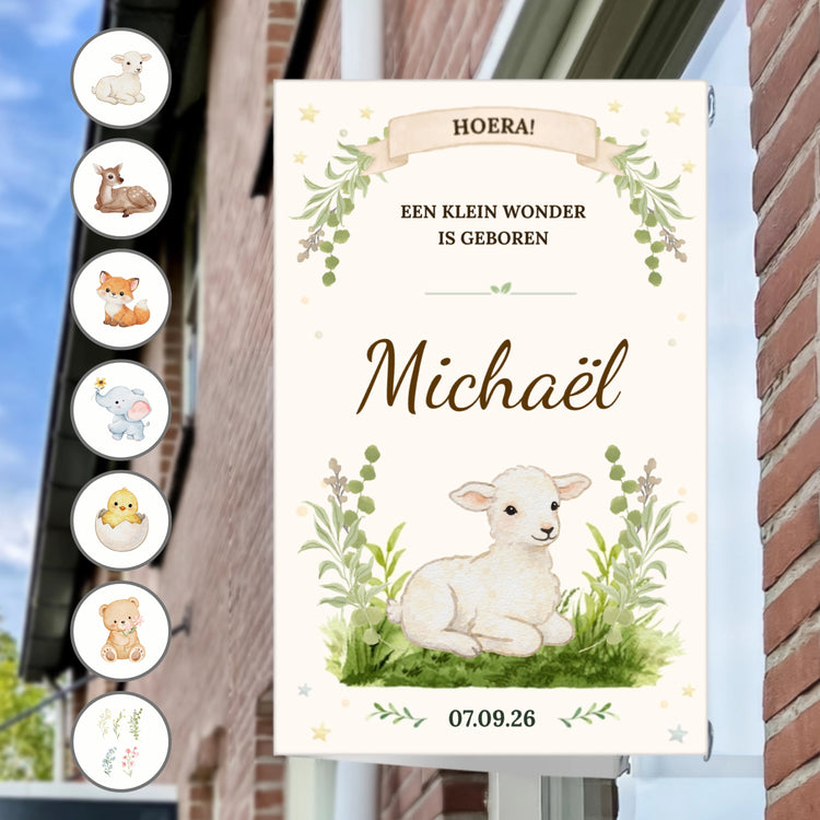 Raambord Geboorte Dieren Aquarel