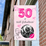 Verjaardagsbord 50 jaar Fabulous – Gepersonaliseerd Raambord