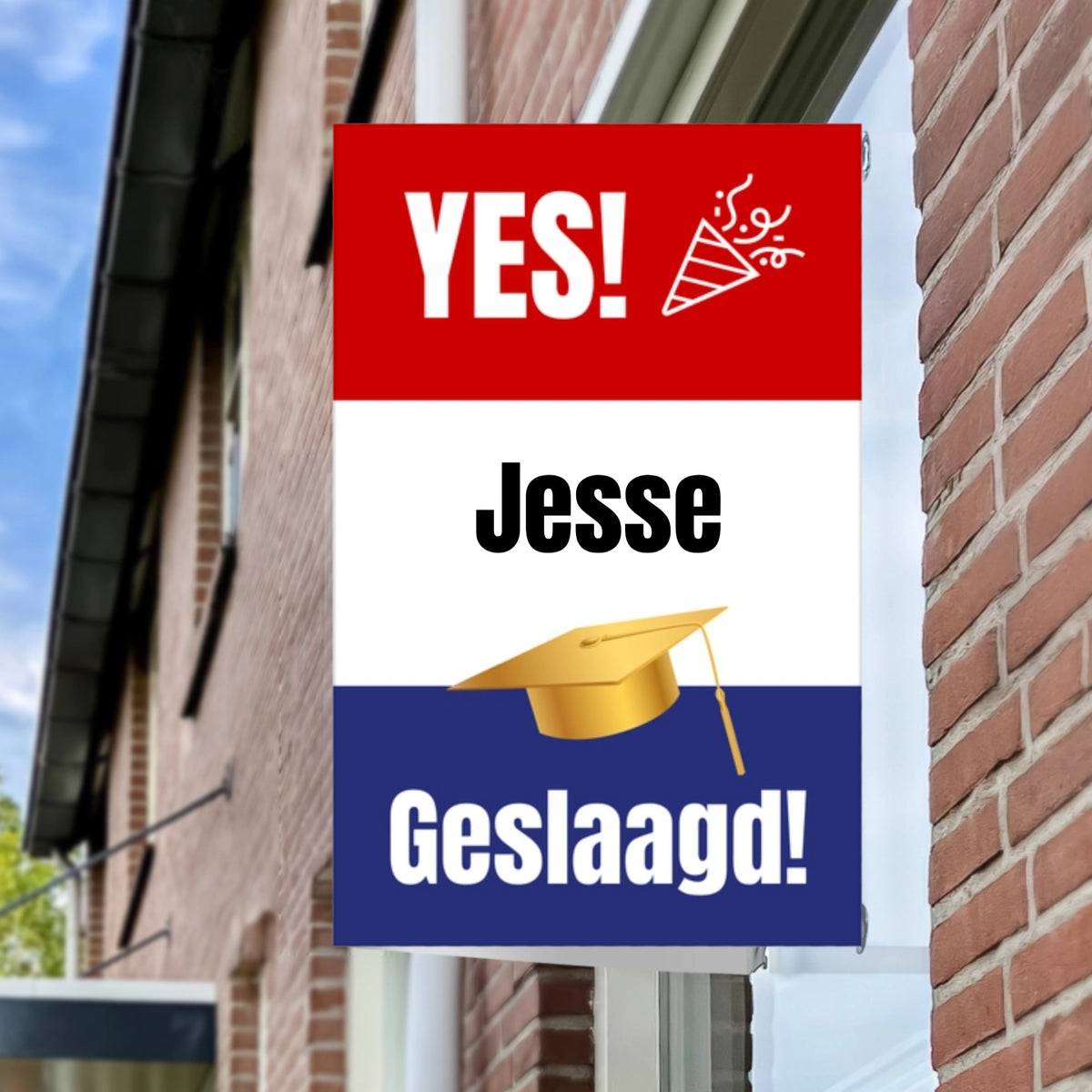 Raambord Geslaagd Nederlandse Vlag YES!