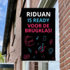 Raambord Ready voor de Brugklas Neon – Gepersonaliseerd Raambord-zuignappen-tape-Raambordje-Raambord.nl