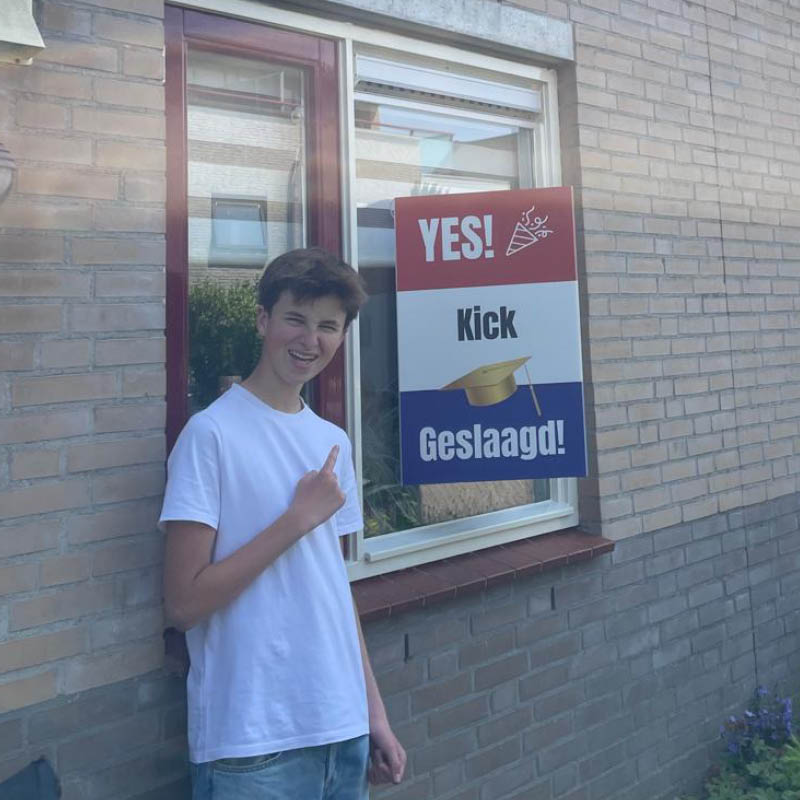 Raambord Geslaagd Nederlandse Vlag YES!