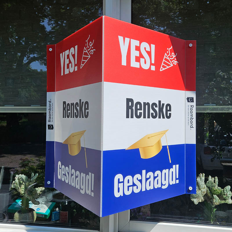 Raambord Geslaagd Nederlandse Vlag YES!