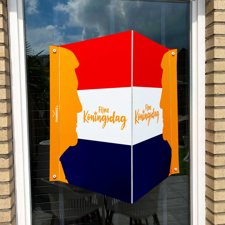 Raambord Fijne Koningsdag Nederlandse vlag
