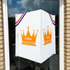 Raambord Fijne Koningsdag kroon - Wit-zuignappen-tape-Raambordje-Raambord.nl