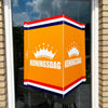 Raambord Koningsdag kroon - Oranje-zuignappen-tape-Raambordje-Raambord.nl