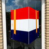 Raambord Nederlandse vlag met wimpel-zuignappen-tape-Raambordje-Raambord.nl