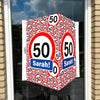 Raambord Sarah 50 jaar-zuignappen-tape-Raambordje-Raambord.nl