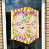Raambord Abraham 50 jaar Cartoon-zuignappen-tape-Raambordje-Raambord.nl