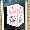 Raambord Getrouwd Just Married-zuignappen-tape-Raambordje-Raambord.nl