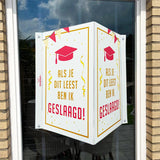 Als je dit leest ben ik geslaagd raambord