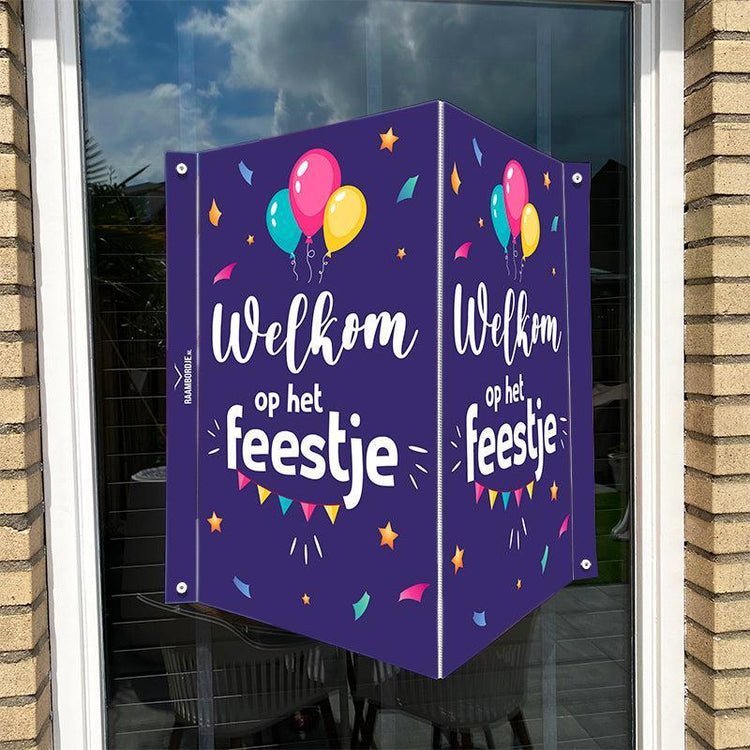 Raambord Welkom op het feestje