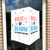 Raambord Roze of blauw wij houden van jou - Gender reveal-zuignappen-tape-Raambordje-Raambord.nl