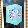 Raambord Geboortebord jongen - It's a boy-zuignappen-tape-Raambordje-Raambord.nl