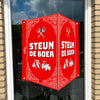 Raambord Boerenzakdoek 'Steun de boer'-zuignappen-tape-Raambordje-Raambord.nl