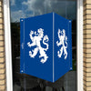 Raambord Heemskerkse vlag (Heemskerk)-zuignappen-tape-Raambordje-Raambord.nl