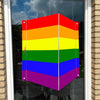 Raambord LHBT Regenboog vlag-zuignappen-tape-Raambordje-Raambord.nl