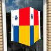 Raambord Almeerse vlag (Almere)-zuignappen-tape-Raambordje-Raambord.nl