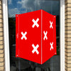 Raambord Bredase vlag (Breda)-zuignappen-tape-Raambordje-Raambord.nl