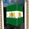 Raambord Rotterdamse vlag (Rotterdam)-zuignappen-tape-Raambordje-Raambord.nl
