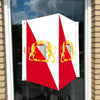 Raambord Utrechtse vlag (Utrecht)-zuignappen-tape-Raambordje-Raambord.nl