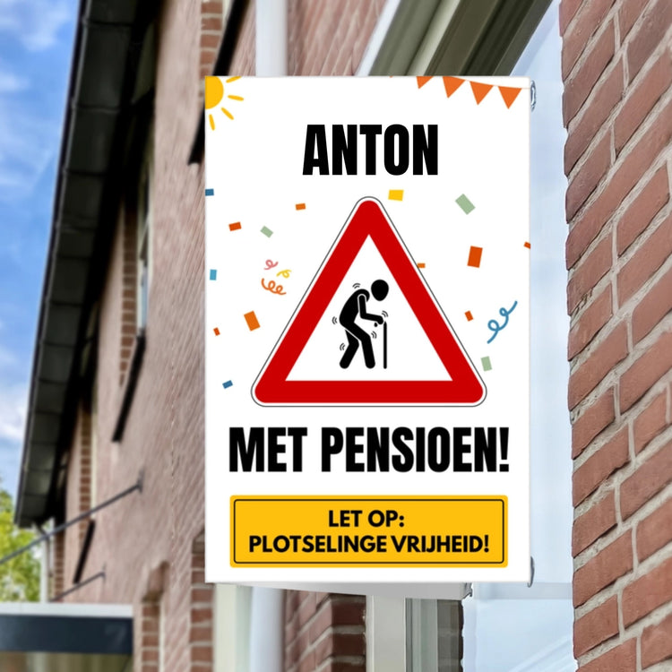 Raambord Pensioen Verkeersbord Pensioenbord