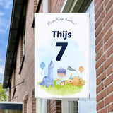 Raambord Verjaardag Dino – Gepersonaliseerd Verjaardagsbord