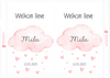 Geboortebord Wolk Roze – Gepersonaliseerd Raambord