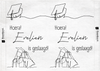 Geslaagd Minimalistisch Lijntekening Meisje – Gepersonaliseerd Raambord