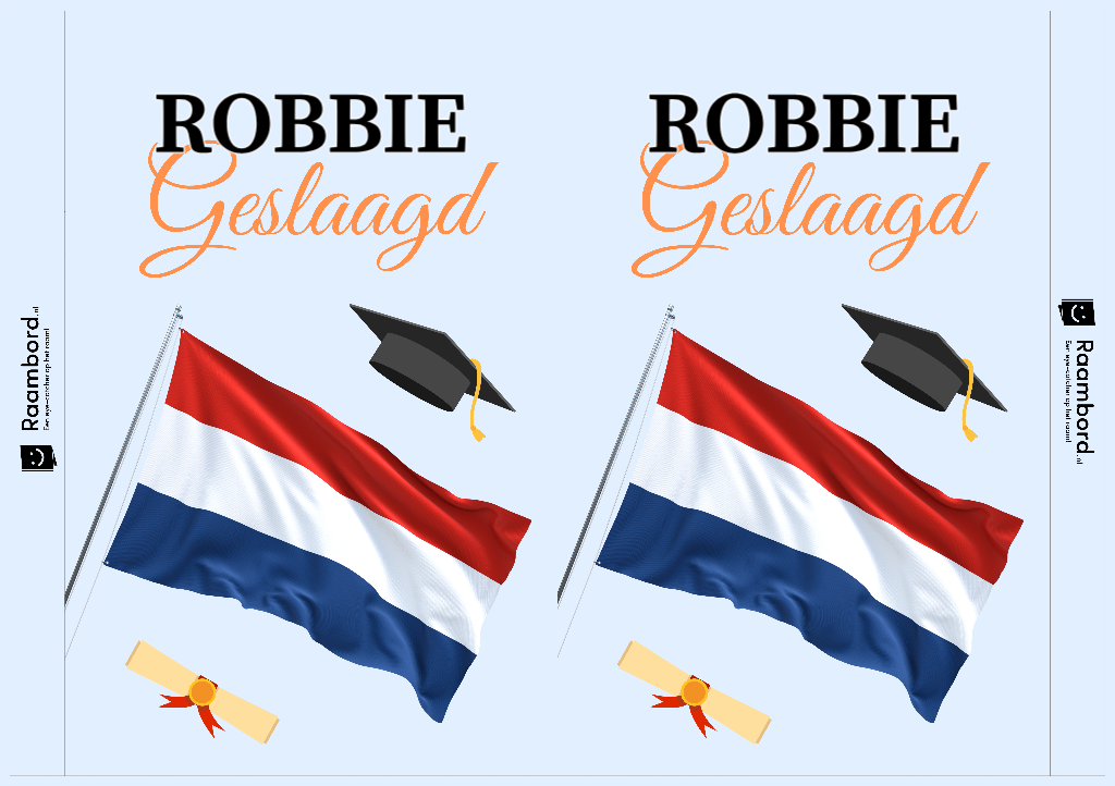 Raambord Geslaagd Nederlandse Vlag