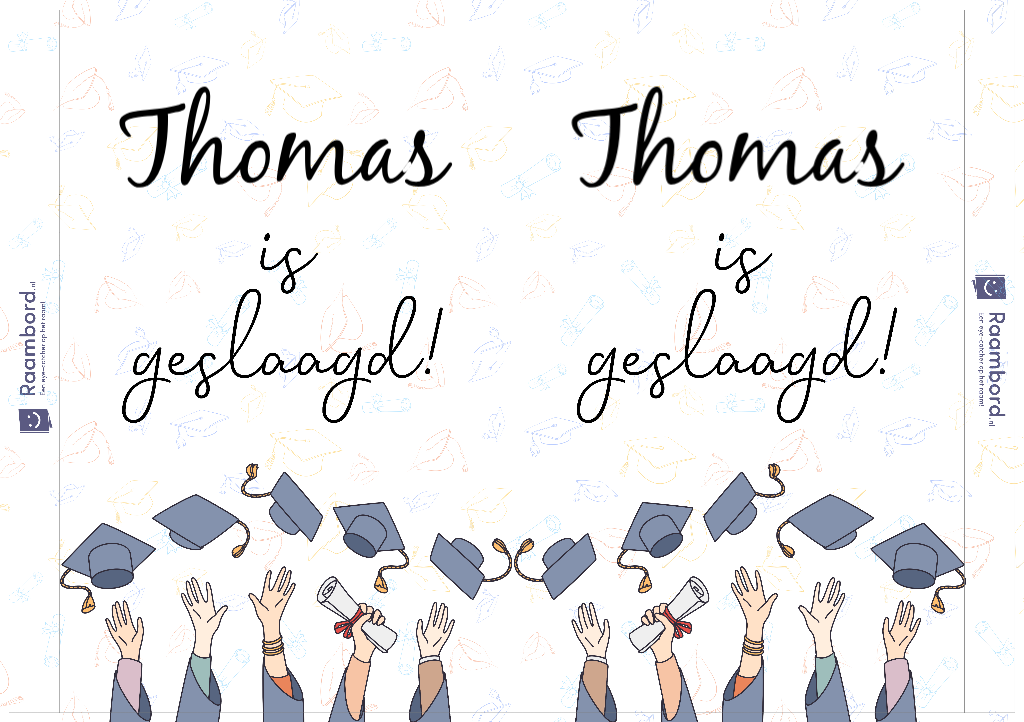 Raambord Geslaagd Hoedjes