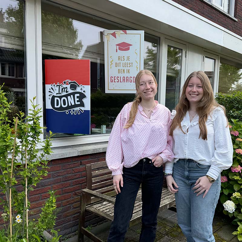 Raambord Geslaagd I'm Done Nederlandse Vlag