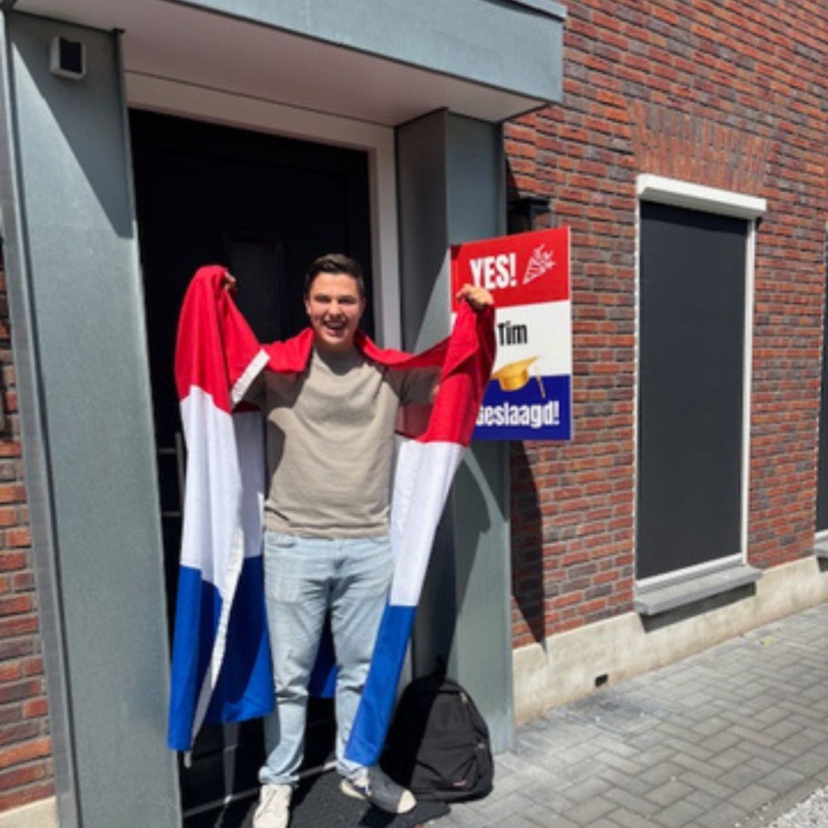 Raambord Geslaagd Nederlandse Vlag YES!